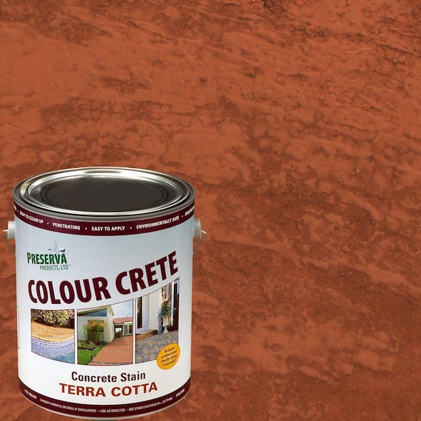 Colour Crete 1 Gal. Terra-Cotta Semi-Transparent Water-Based Exterior Concrete Stain