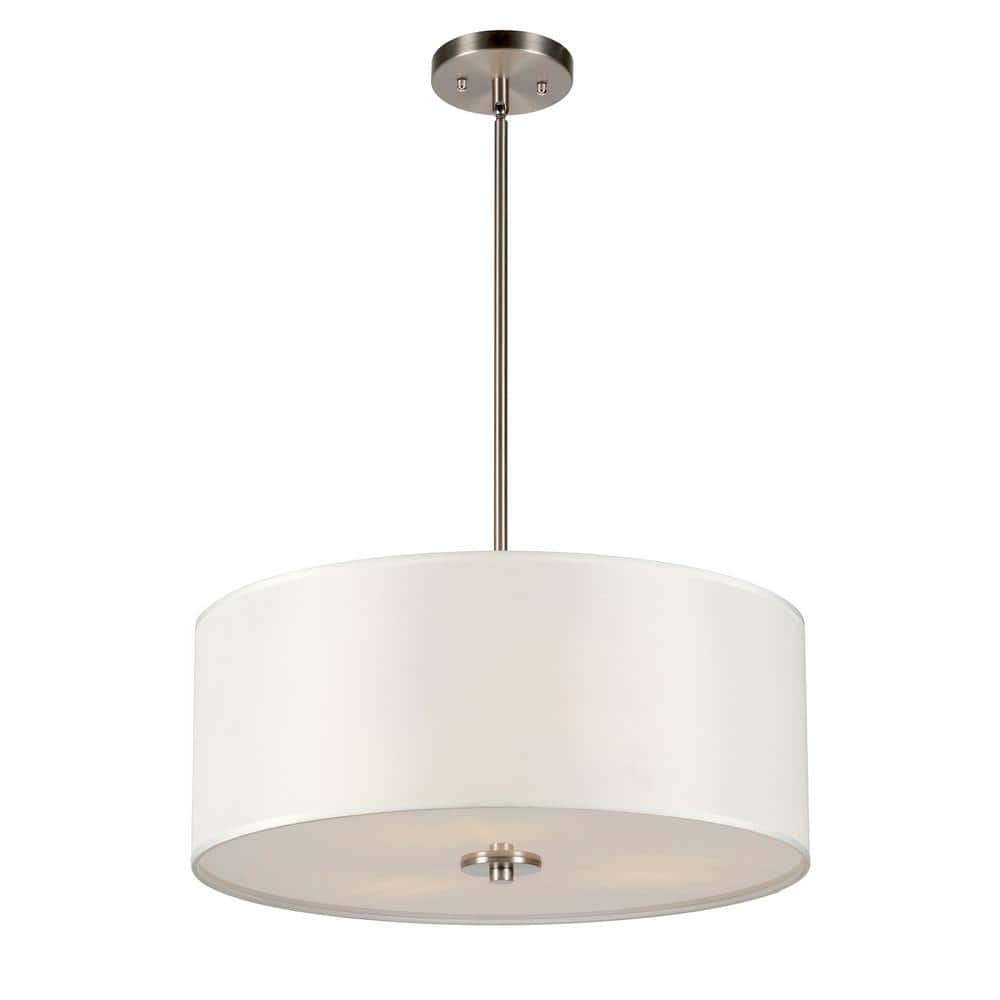 Betty Brushed Nickel Transitional 3-Light Drum Pendant