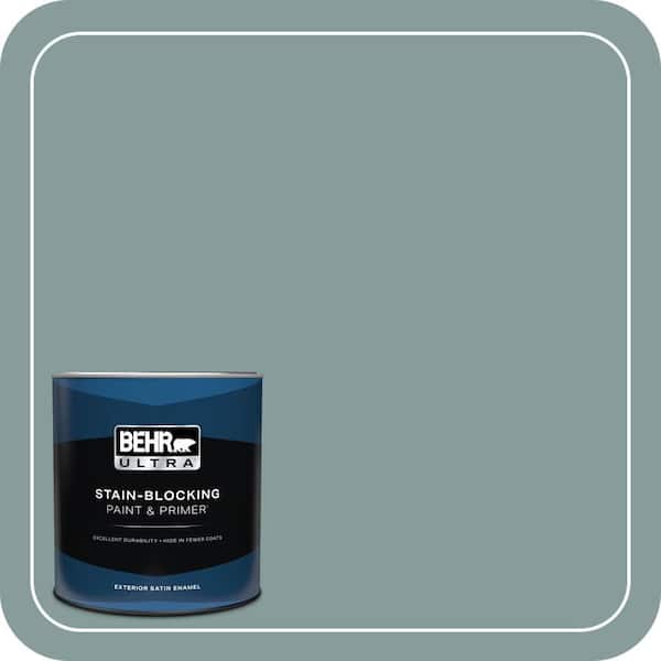 BEHR ULTRA 1 qt. #PPU12-04 Agave Satin Enamel Exterior Paint & Primer