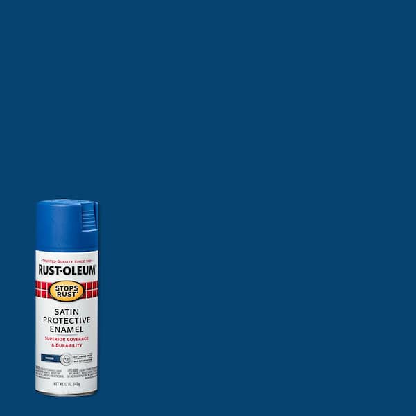 Rust-Oleum Stops Rust 12 oz. Protective Enamel Satin Indigo Spray Paint (6-Pack)