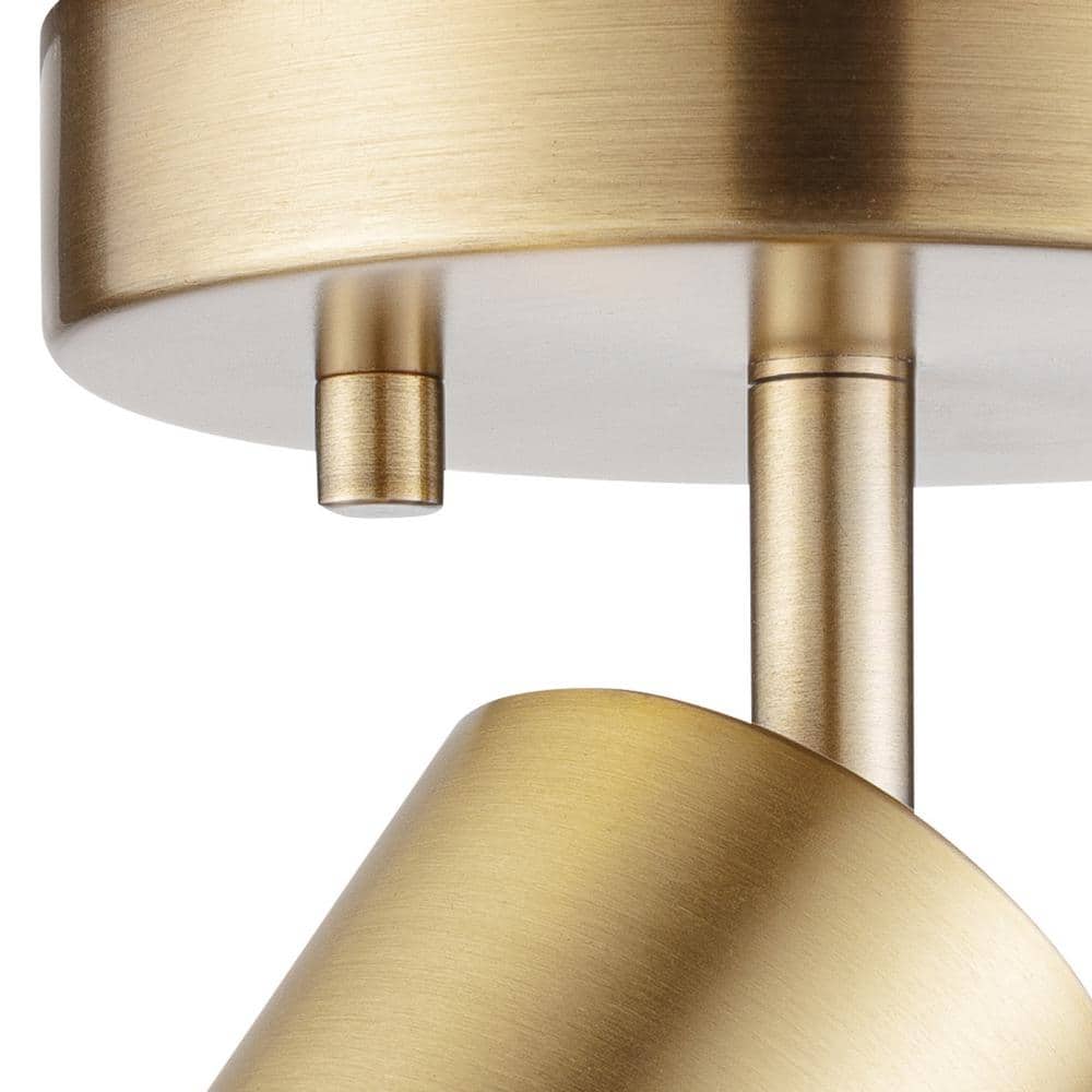 Pratt Petite Matte Brass Pivoting Track Spotlight