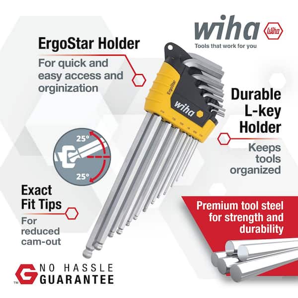 ErgoStar Ball End Hex L-Key Set - Inch (13-Piece)