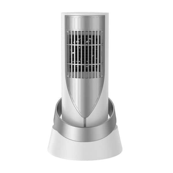 800W White Tower PTC Space Heater, 2 Heat Settings for 30 sq.ft Small Indoor Area