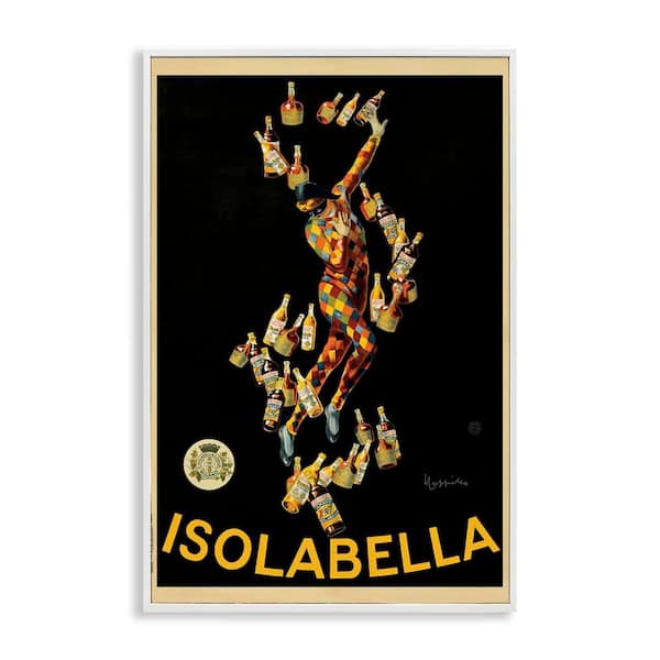 Stupell Industries Isolabella Vintage Ad by Vintage Poster White Framed Food Giclee Art Print 30 in. x 20 in.