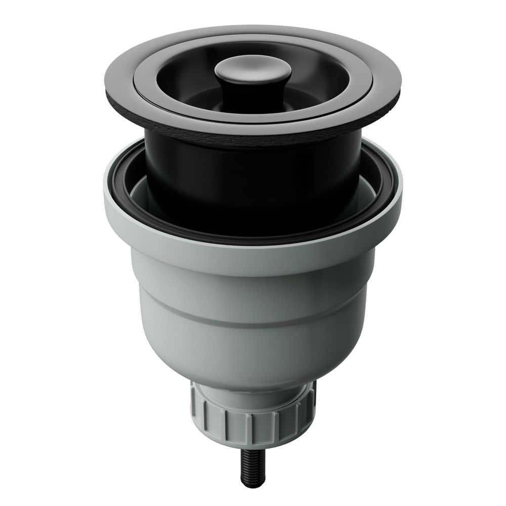 Extra Long 3.5 in. Stainless Steel Kitchen Strainer Drain in Matte Black, Includes Basket and Cover price history on PriceWatchPro