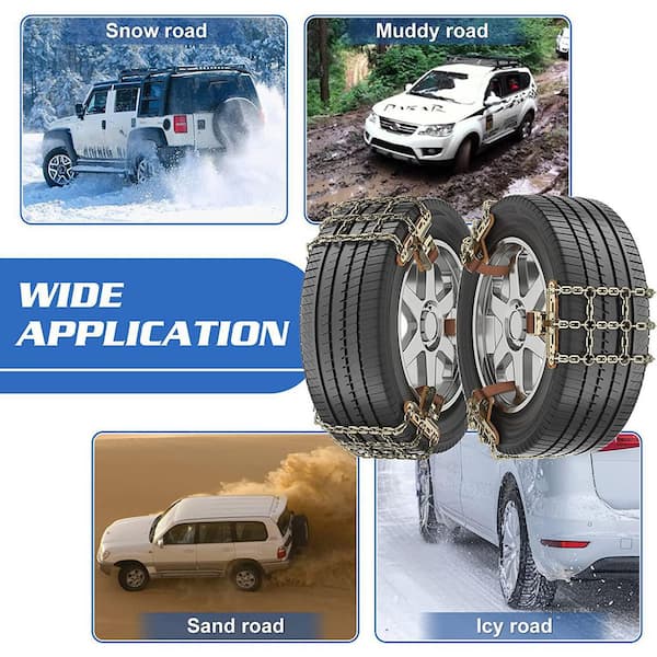Kritne Anti-skid Wheel Chains,Tire Chains,10pcs Reusable Auto Car