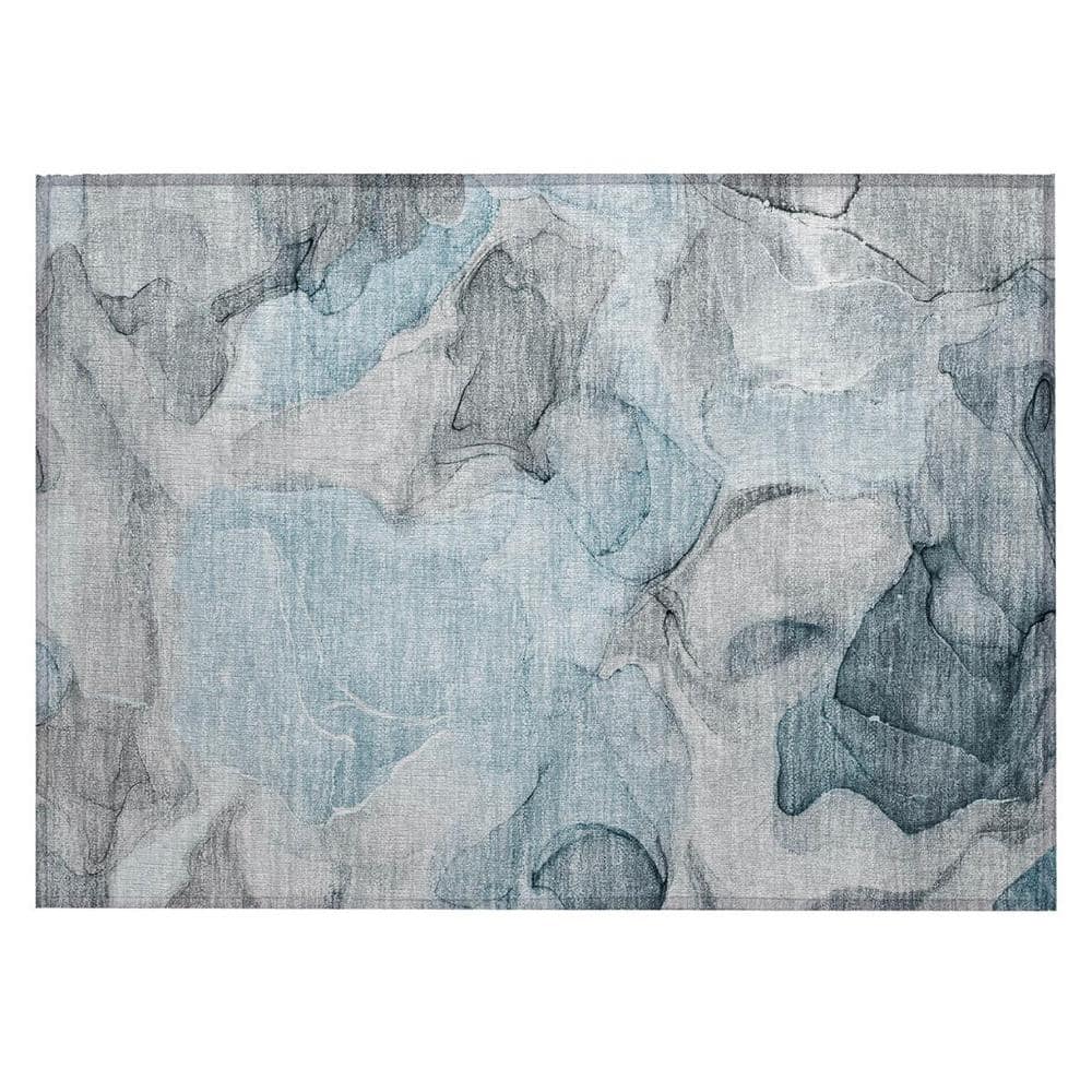 Teal 2 ft. x 3 ft. Abstract Indoor/Outdoor Area Rug price history on PriceWatchPro