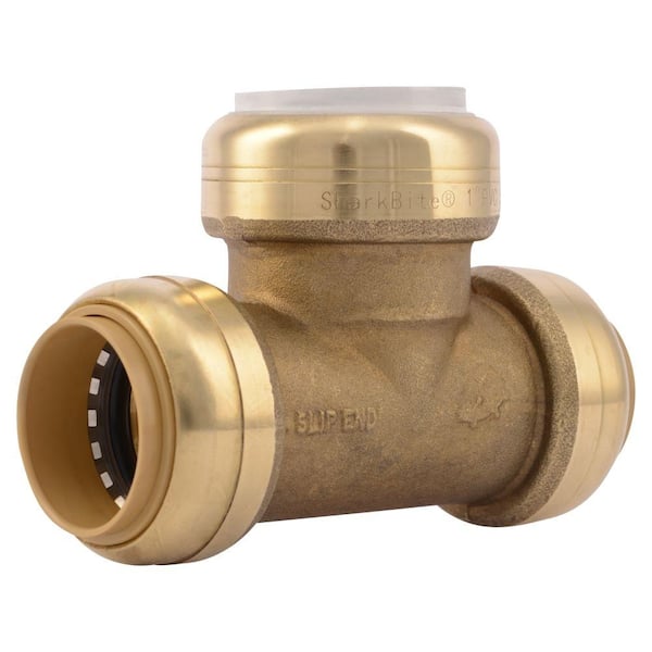 SharkBite 1 in. CTS x 1 in. CTS x 1 in. IPS Brass Push-to-Connect