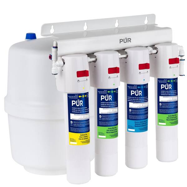 PUR 4-Stage Quick Connect 20.3 GPD Reverse Osmosis Water Filtration System with Faucet