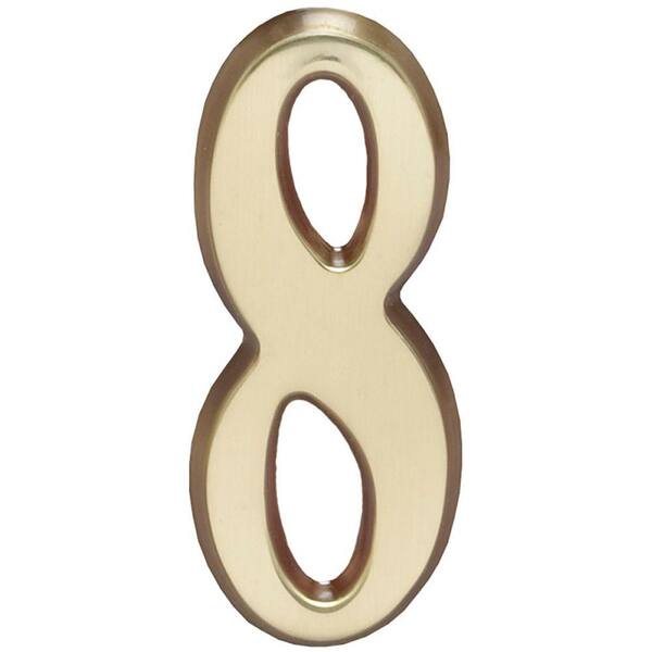 Whitehall Products 4 in. Satin Brass Number 8