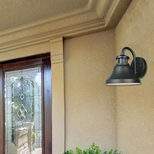 Bayport 7.75 in. Bronze Dark Sky 1-Light Outdoor Line Voltage Wall Sconce with No Bulb Included