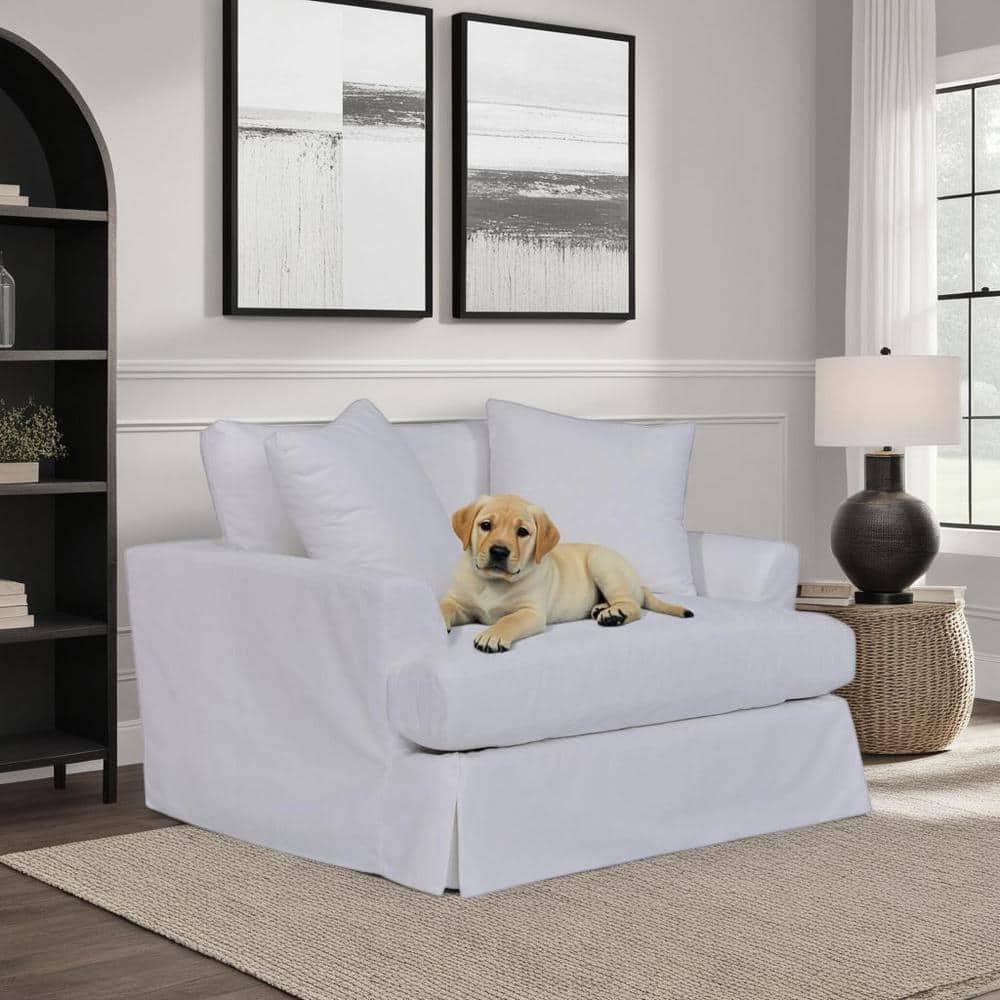 Ciara Pearl Fabric Arm Chair