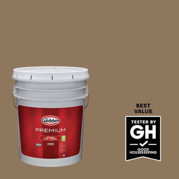 Glidden Premium 5 gal. PPG1085-6 Hat Box Brown Satin Interior