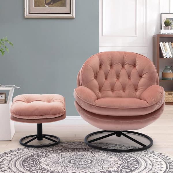 pink oval chair