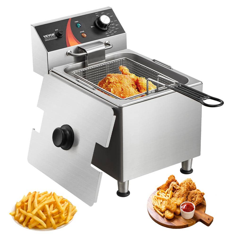 Countertop Deep Fryers 12 qt. Silver Deep Fryer with Cool-Touch Handles 1750 W Commercial Electric Deep Fryer price history on PriceWatchPro