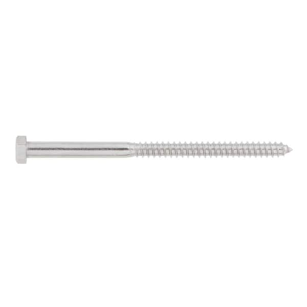 DECKMATE Marine Grade Stainless Steel 1/4 X 4-1/4 in. Heavy Duty Screw Hook  867570 - The Home Depot