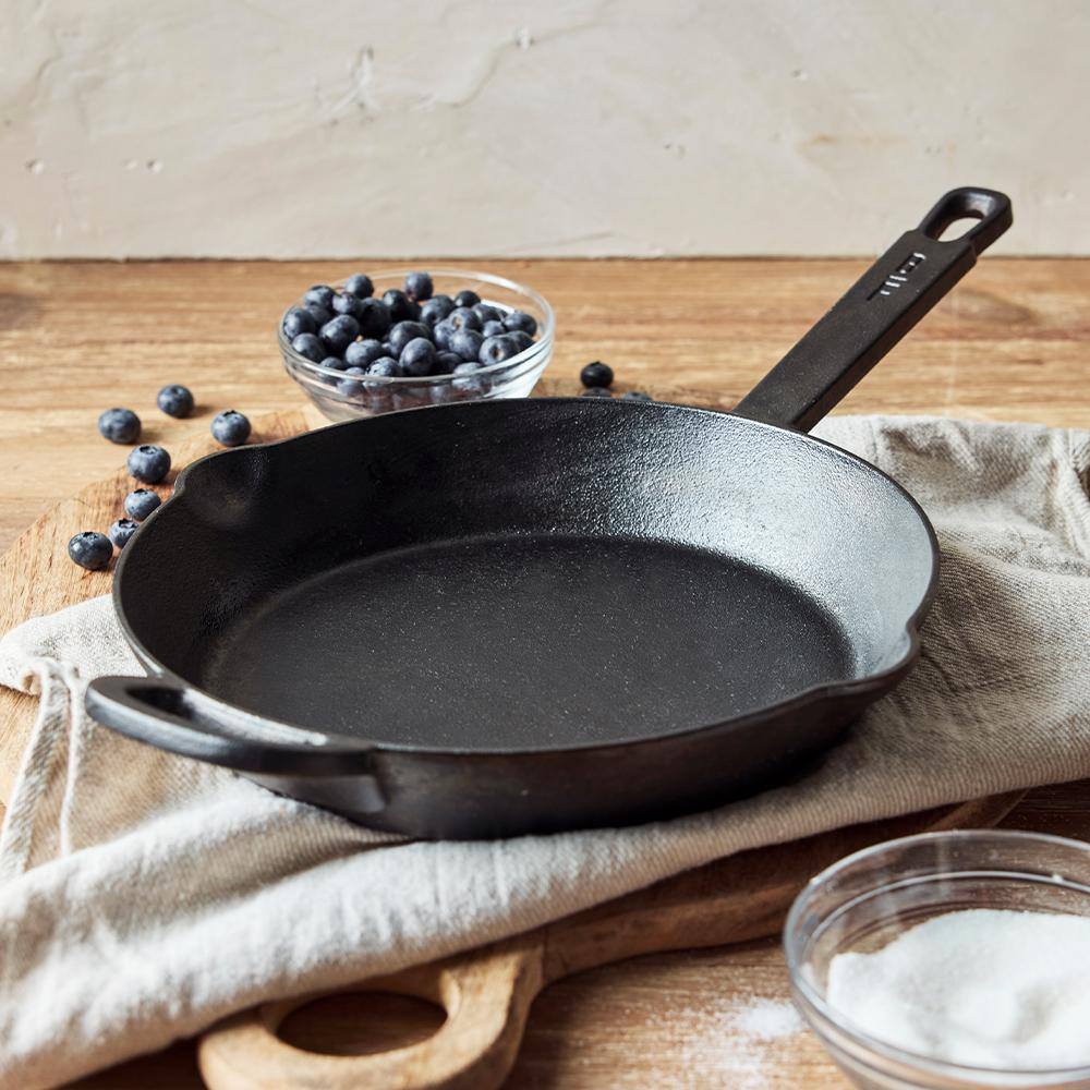 Bobby Flay 10" Black Cast Iron Skillet with Helper Handle