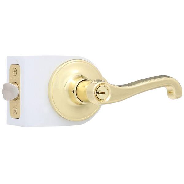 Defiant Viano Polished Brass Keyed Entry Door Handle