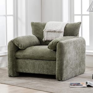 Gray Accent Arm Chair Lamb Fleece Fabric Sofa Modern Single Sofa with  Support Pillow Tool-Free Assembly XS-W1765106567 - The Home Depot