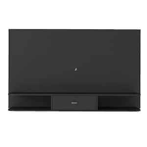 Boston 62.99 in. Black TV Panel 1-Drawer Fits TVs Up to 65 in.