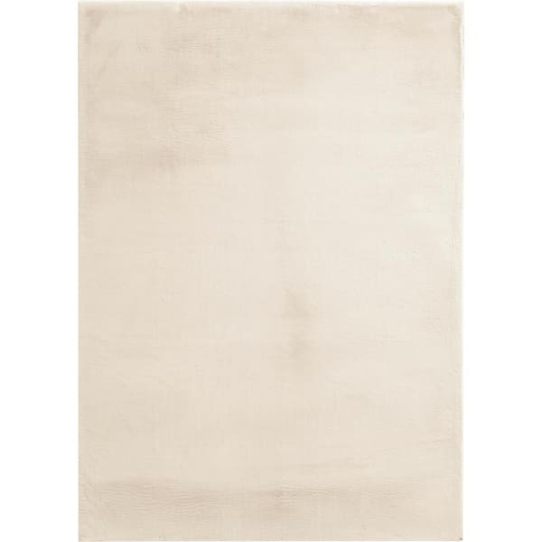 Home Decorators Collection Piper Cream 5 ft. x 7 ft. Solid Polyester Area Rug