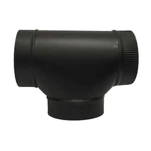 6 in. Black Stove Pipe Round Tee
