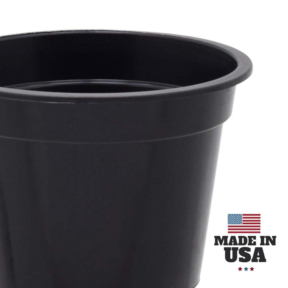 Black 3-Inch Durable Plastic Nursery Grow Pots for Seedlings and Succulents