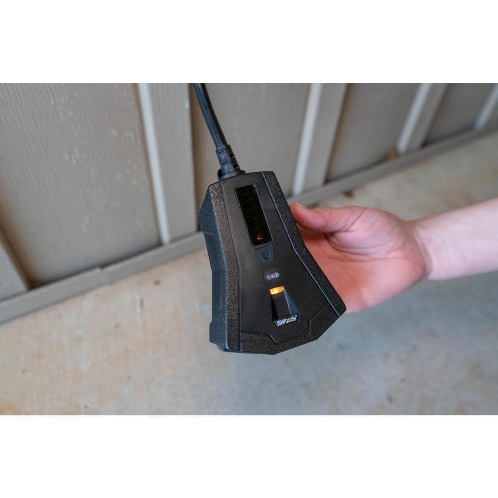 Black Outdoor Programmable Lighting Timer with Remote Control