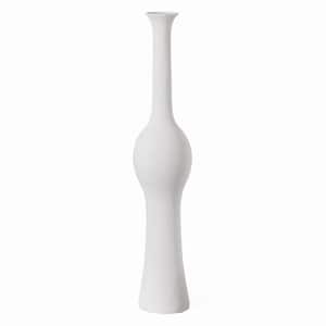 Unique Style Floor Vase for Entryway Dining or Living Room, White Ceramic, Set of 2