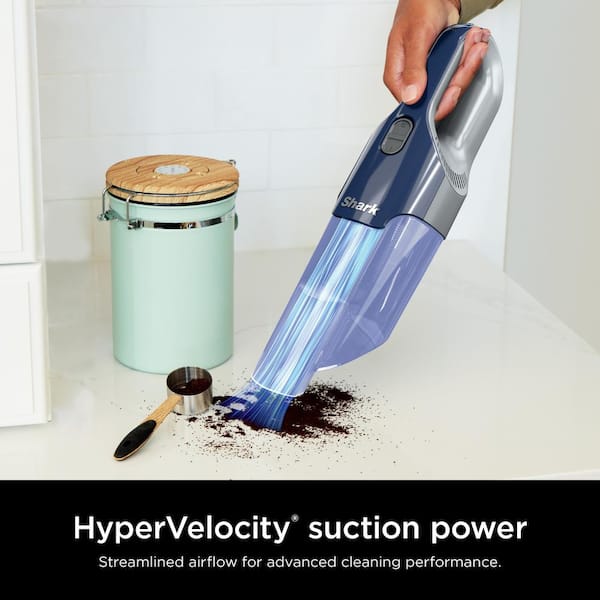 Cyclone PET Bagless Cordless Washable Filter Handheld Vacuum with Pet Hair Tool HyperVelocity Suction in Blue