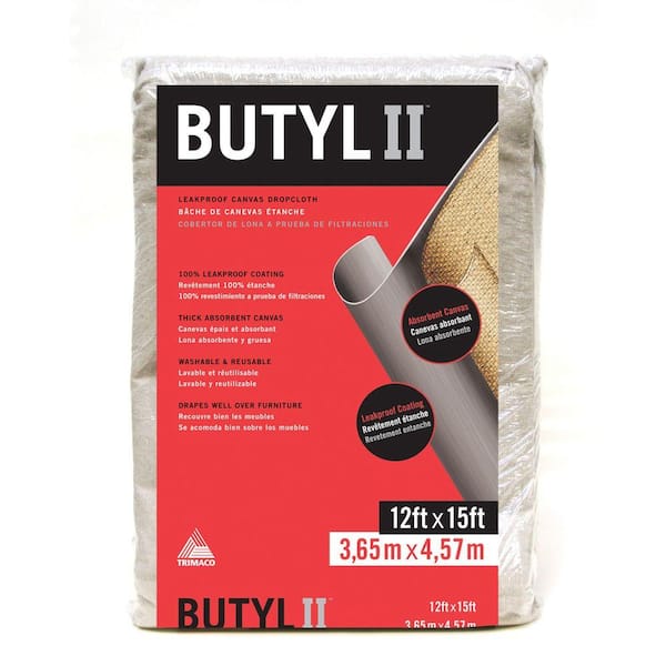 TRIMACO 12 ft. x 15 ft. Butyl II Canvas Drop Cloth