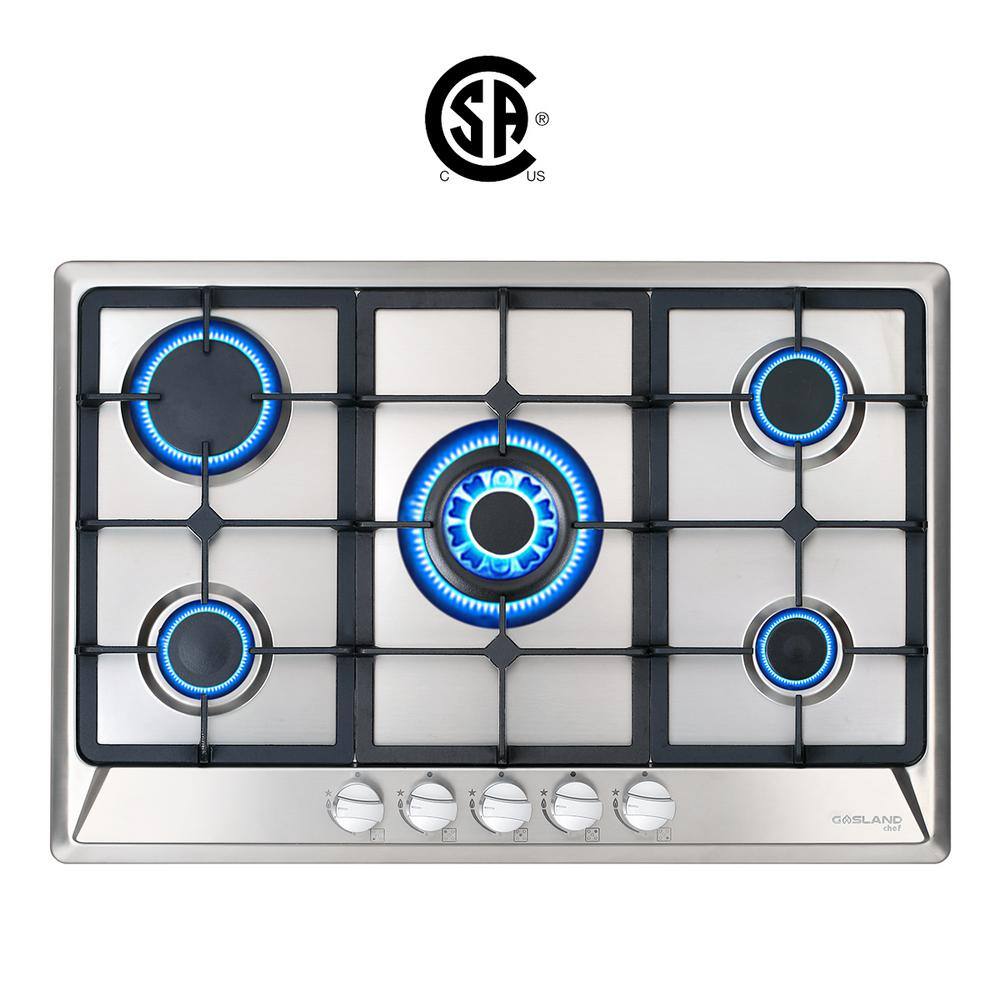 GASLAND Chef 30 in. Builtin Gas Stove Top LPG Natural Gas Cooktop in