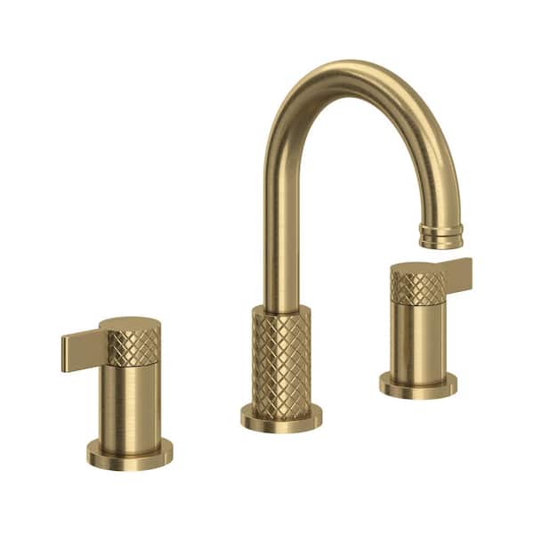 ROHL Tenerife 8 in. Widespread 2-Handle Bathroom Faucet in Antique Gold