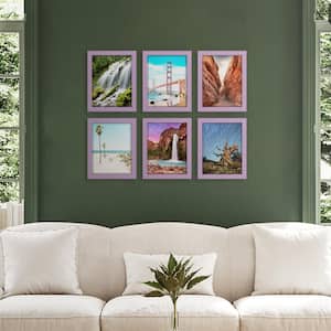 Modern 8 in. x 10 in. Violet Picture Frame (Set of 6)
