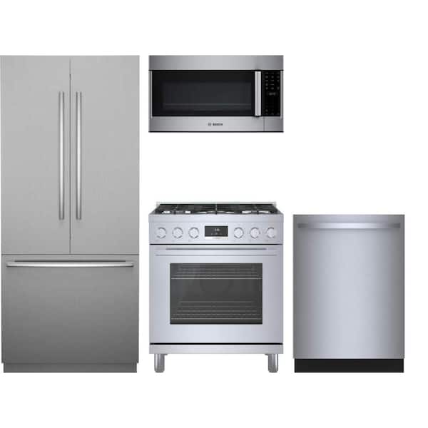 Luxury Pro Package Benchmark Series 19.4 cu. ft. Built-In Refrigerator with 5 Burner Gas Range and Dishwasher
