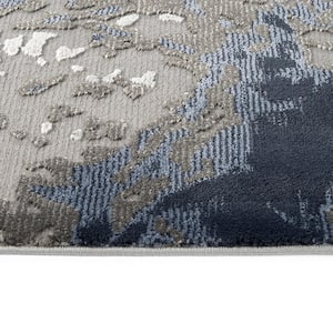 Global Altitude Grey 5 ft. x 7 ft. Abstract Area Rug