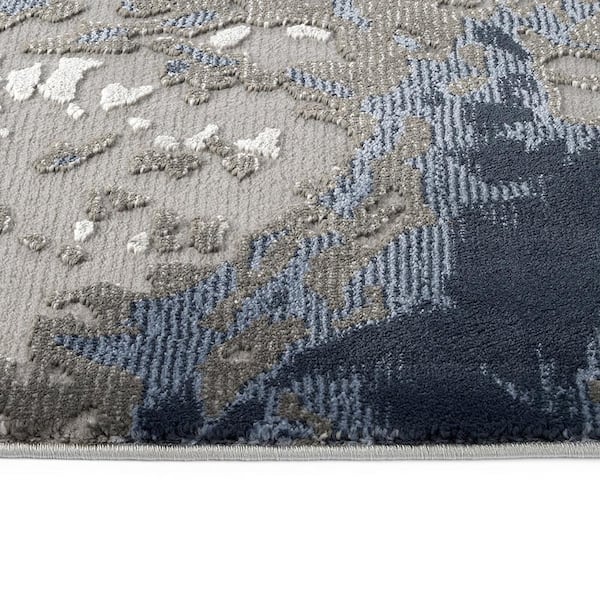 Global Altitude Grey 5 ft. x 7 ft. Abstract Area Rug