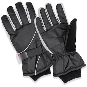 Men's Premium Ski Gloves with Reflective Strip, Anti-Slip Grip, Thinsulate Lined, Water Repellent