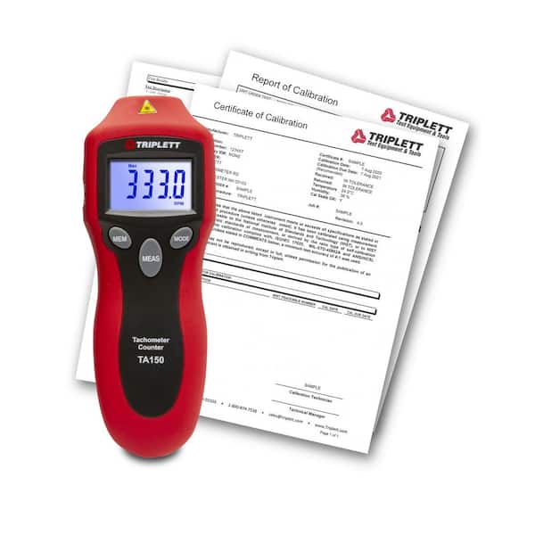 Laser Photo Tachometer with Certificate of Traceability to N. I. S. T