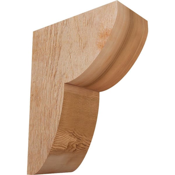 Ekena Millwork 6 in. x 12 in. x 16 in. Western Red Cedar Crestline Rough Sawn Corbel