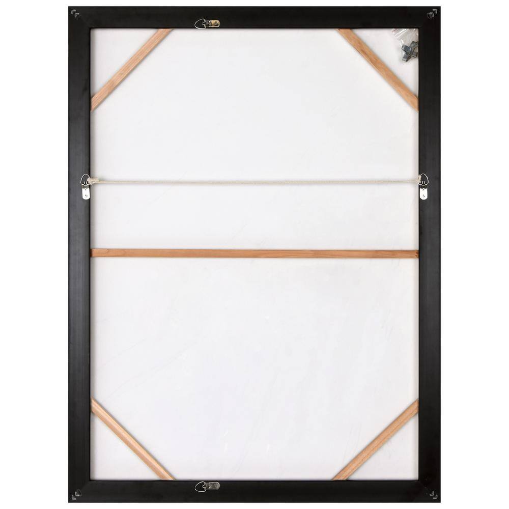 Monochrome Black and White Abstract Canvas Painting, 30" x 40"