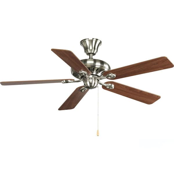 Progress Lighting AirPro Signature 52 in. Indoor Brushed Nickel Modern Ceiling Fan