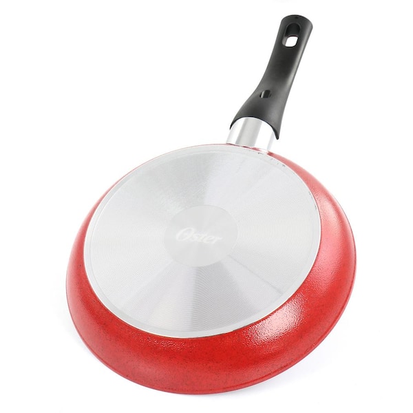 Oster Claybon 8 Inch Nonstick Frying Pan in Speckled Red