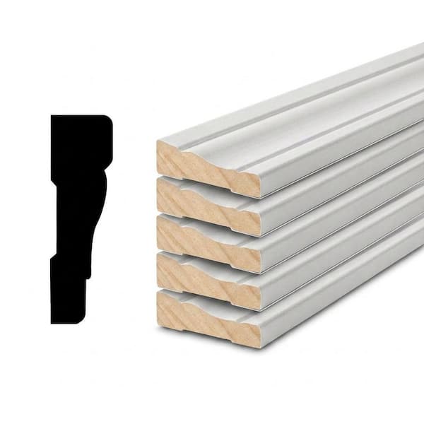 Pro Pack 356 11/16 in. x 2 1/4 in. x 84 in. Primed Finger Jointed Casing (5-Pack − 35 Total Linear Feet)