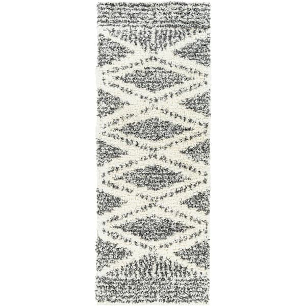 Livabliss Argentia Cream/Charcoal 3 ft. x 7 ft. Indoor Area Rug