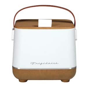 1 cu. ft. 6-Can Retro Mini Fridge in White Cork