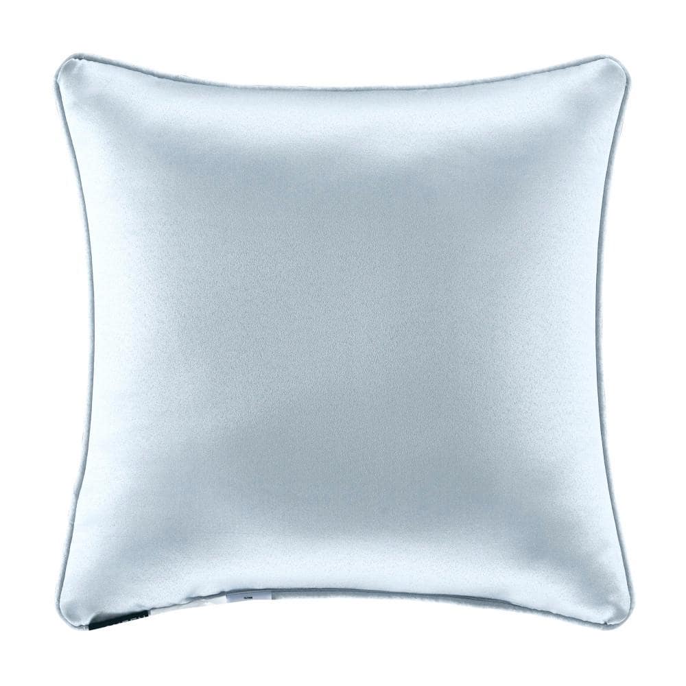 Malita 18" Powder Blue Damask Satin Throw Pillow