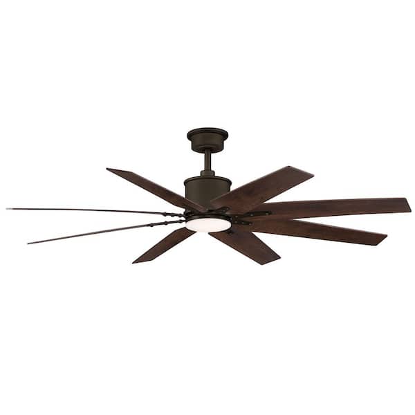Home Decorators Collection Milbourne 60 in. Integrated LED Indoor Espresso Bronze Ceiling Fan with Light and Remote Control