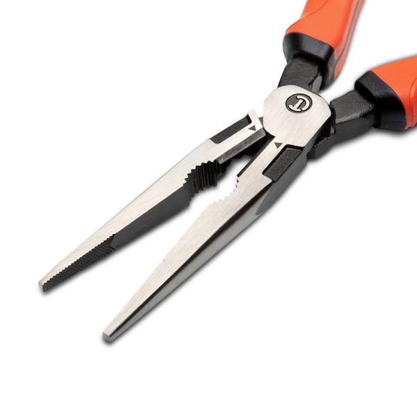 Crescent - 8 in. Z2 High Leverage Long Nose Pliers with Dual Material Grips