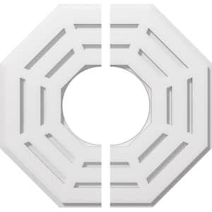1 in. P X 7 in. C X 18 in. OD X 7 in. ID Westin Architectural Grade PVC Contemporary Ceiling Medallion, Two Piece